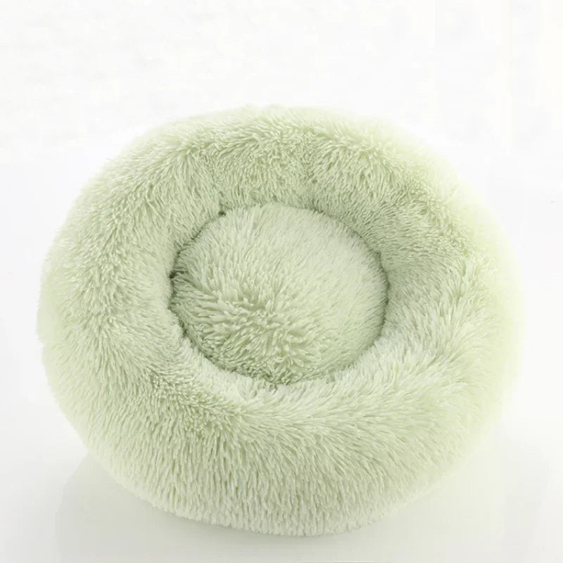 Plush Round Pet Bed - Warm, Non-Slip Cushion for Cats & Dogs (40-100cm)