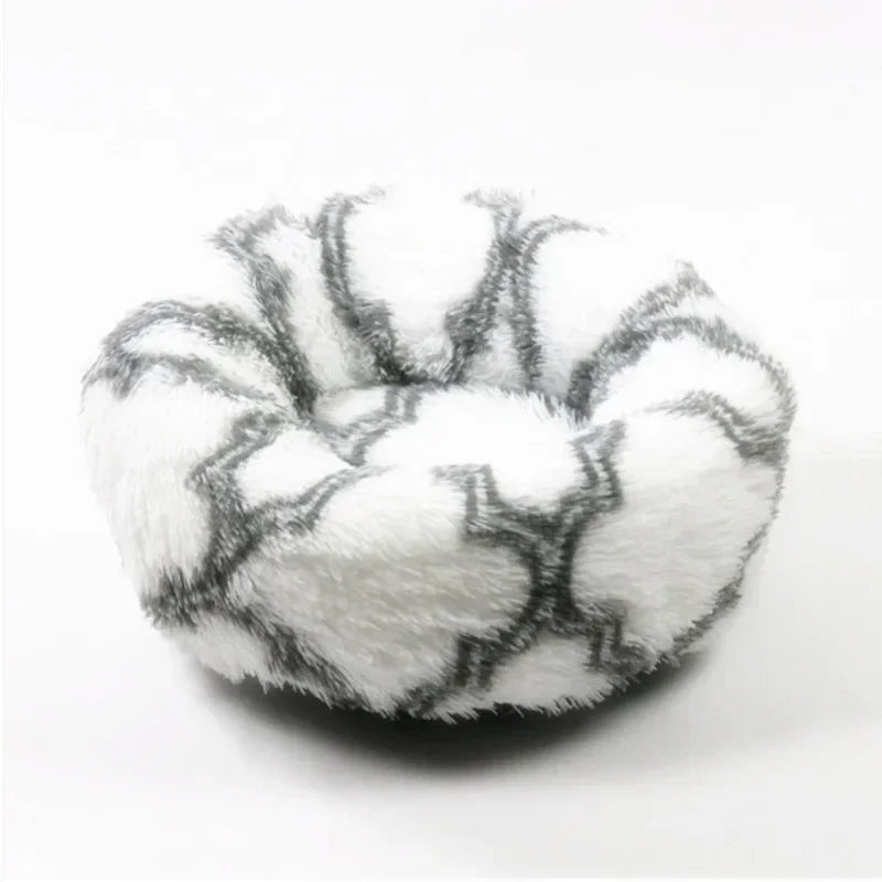 Plush Round Pet Bed - Warm, Non-Slip Cushion for Cats & Dogs (40-100cm)