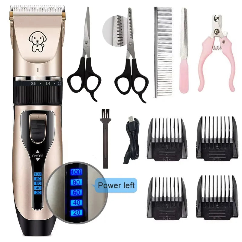 Cordless Dog Clippers - Rechargeable Grooming Trimmer