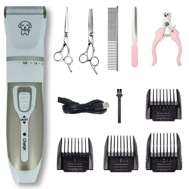 Cordless Dog Clippers - Rechargeable Grooming Trimmer