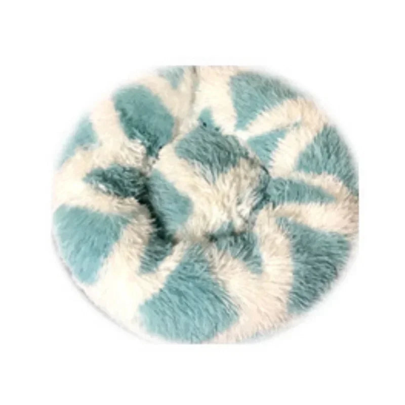 Plush Round Pet Bed - Warm, Non-Slip Cushion for Cats & Dogs (40-100cm)