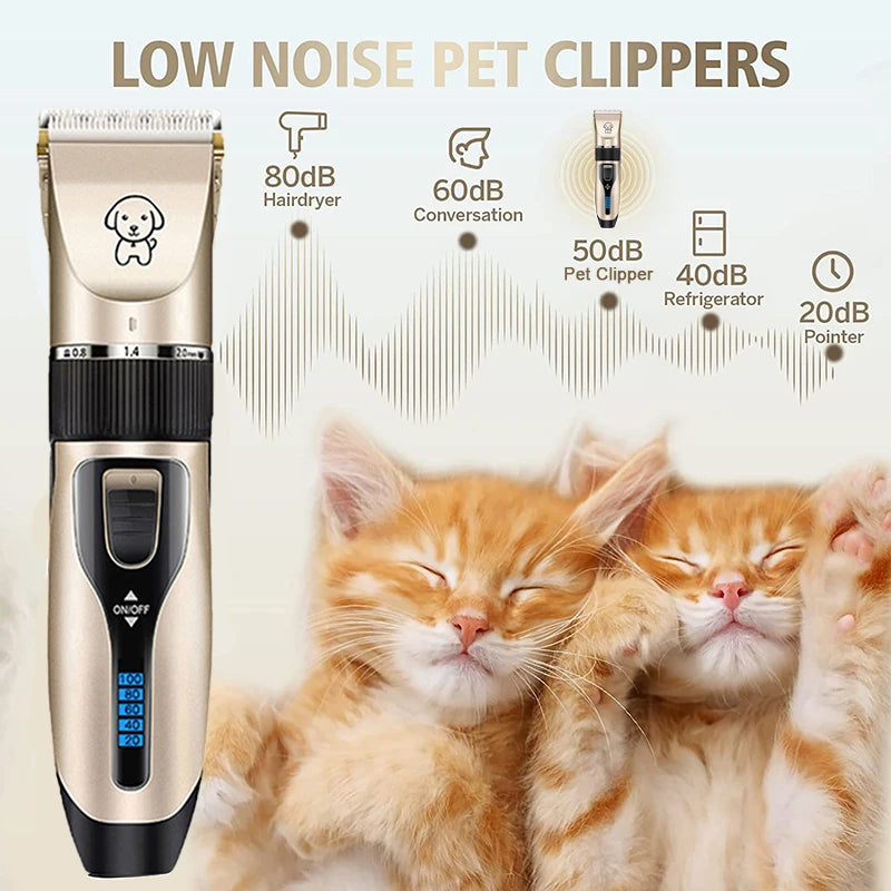 Cordless Dog Clippers - Rechargeable Grooming Trimmer