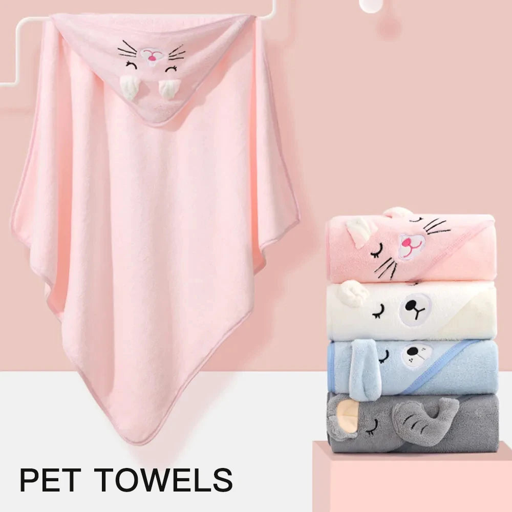 Warm Pet Bathrobe & Quick-Drying Microfiber Towel for Dogs