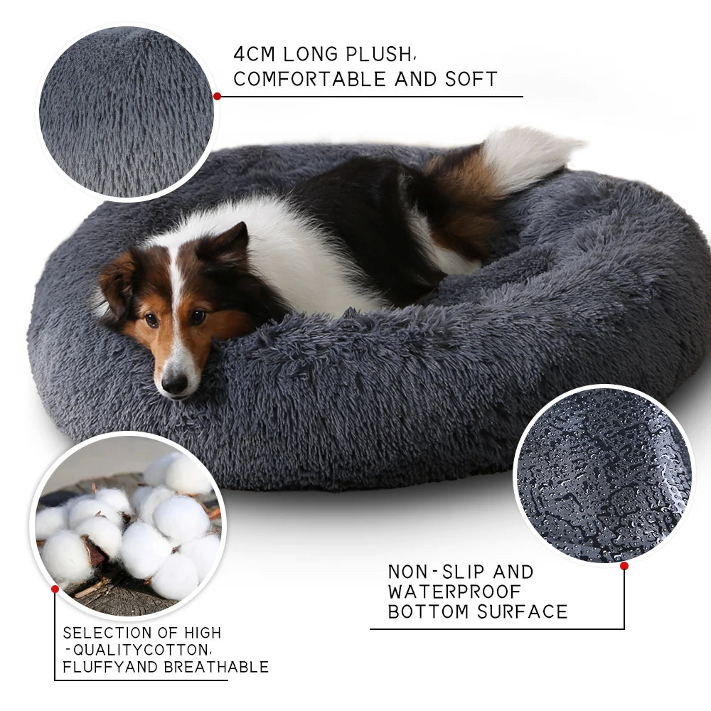 King Dog Bed Sofa Basket Washable Plush Pet Bed Large