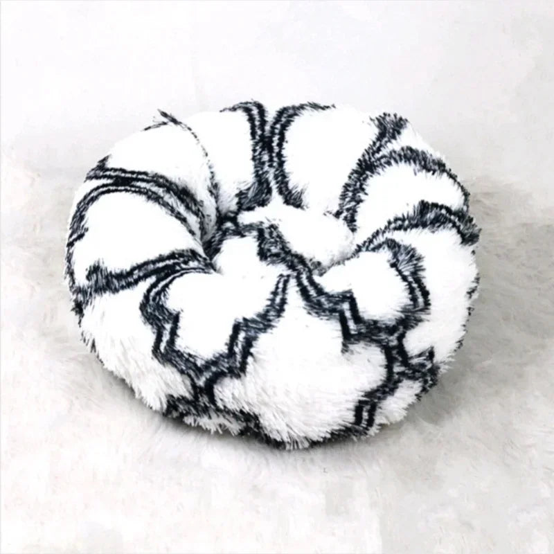 Plush Round Pet Bed - Warm, Non-Slip Cushion for Cats & Dogs (40-100cm)