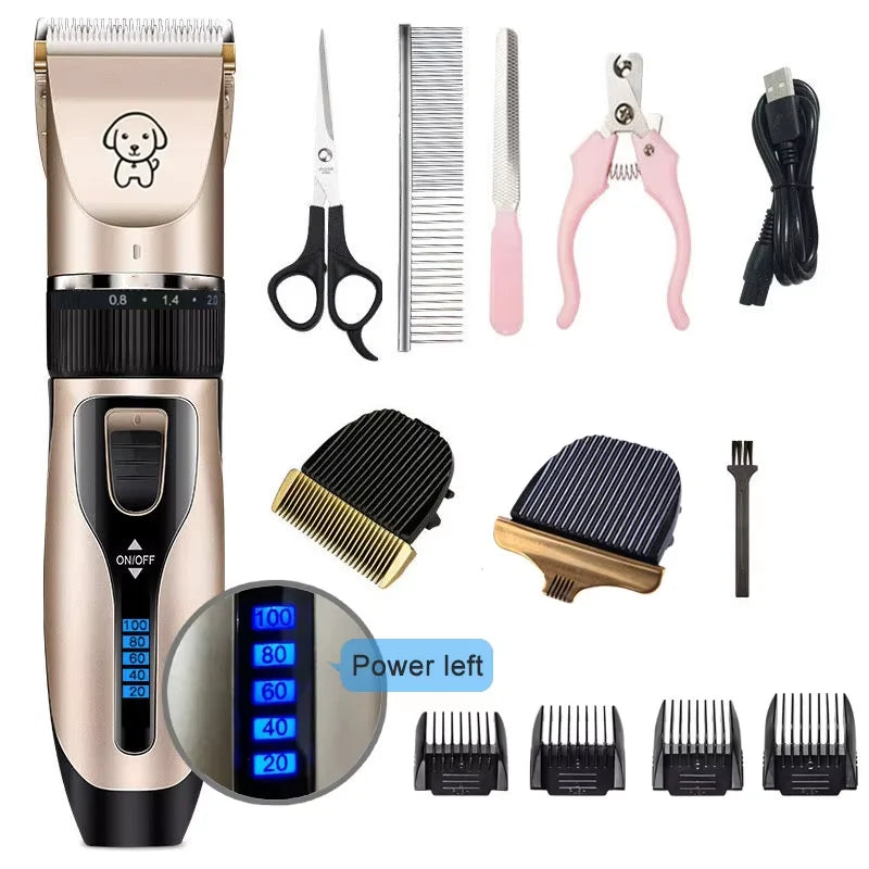 Cordless Dog Clippers - Rechargeable Grooming Trimmer