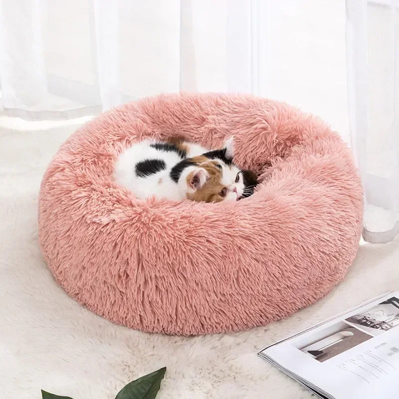 Super Cat Bed - Warm, Soft Plush Nest for Pets