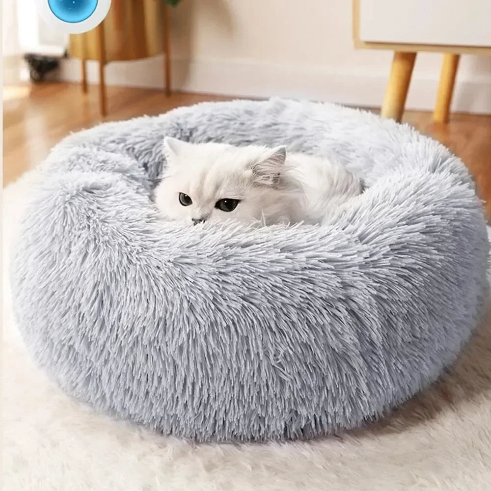 Super Cat Bed - Warm, Soft Plush Nest for Pets